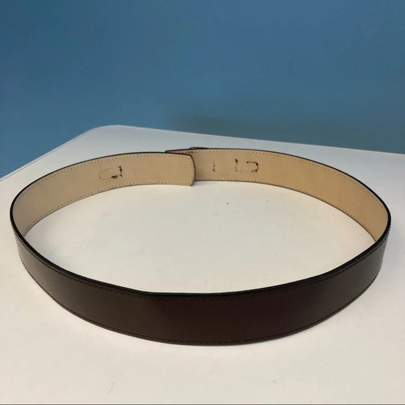 ALAIN MANOUKIAN Sz 80/32 Split  Leather Belt Made in France 1.25” wide - Picture 5 of 7